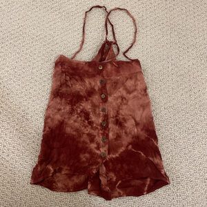 Planet Blue Rust button down tank top